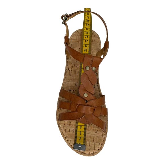 Korks Sawyer Womens Braided Strappy Sandals Size 7 Brown Stylish & Casual Shoes - Picture 5 of 15